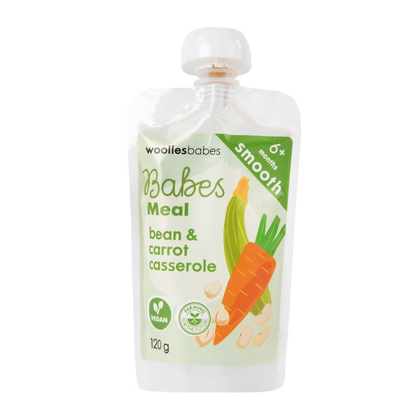 Wooliesbabes Smooth Bean and Carrot Casserole from 6 Months 120g Wooliesbabes Smooth Bean and Carrot Casserole from 6 Months 120g