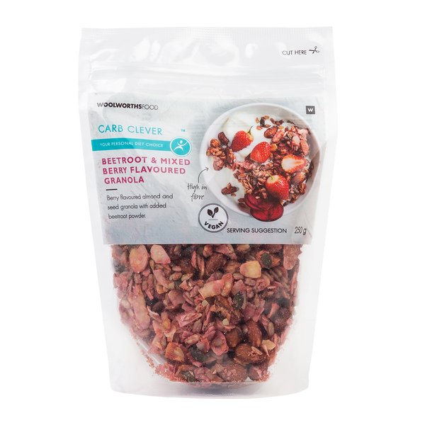 Carb Clever Beetroot and Mixed Berry Flavoured Granola 250g