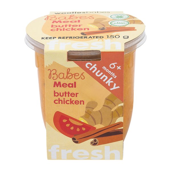 Wooliesbabes Fresh Butter Chicken Meal 150g Wooliesbabes Fresh Butter Chicken Meal 150g