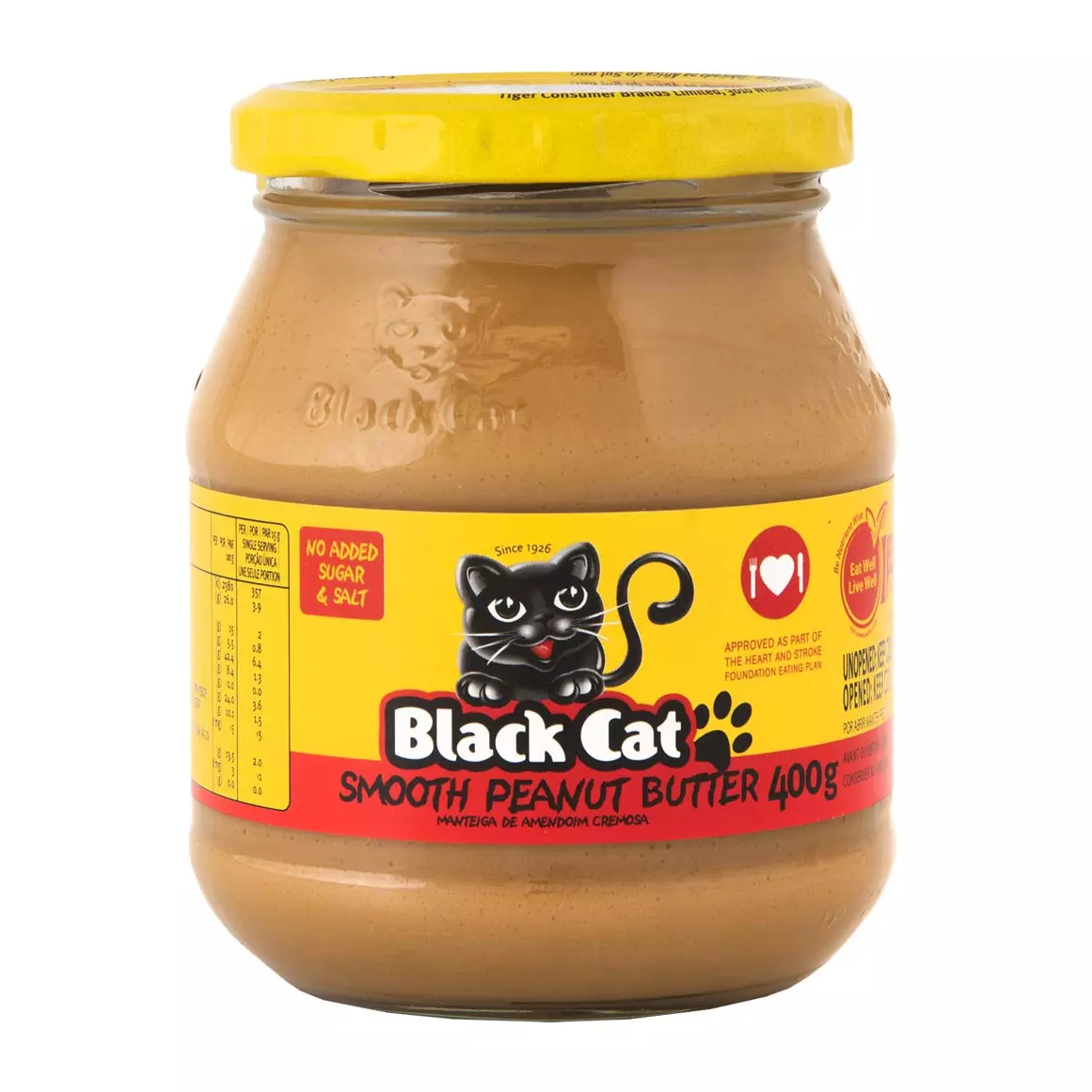 Black Cat No Added Sugar and Salt Peanut Butter 400g Black Cat No Added Sugar and Salt Peanut Butter 400g