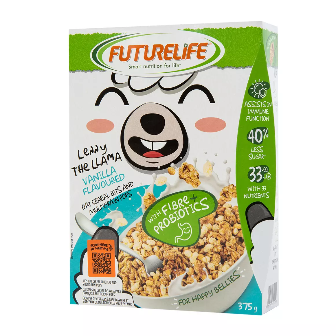 Futurelife Vanilla Flavoured Oat Cereal and Multigrain Pops 375g Futurelife Vanilla Flavoured Oat Cereal and Multigrain Pops 375g