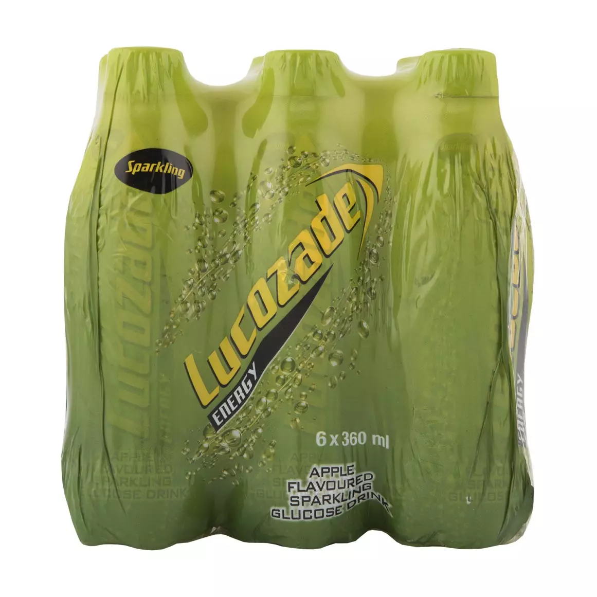 Lucozade Apple Flavoured Sparkling Glucose Drink 6x360ml Lucozade Apple Flavoured Sparkling Glucose Drink 6x360ml
