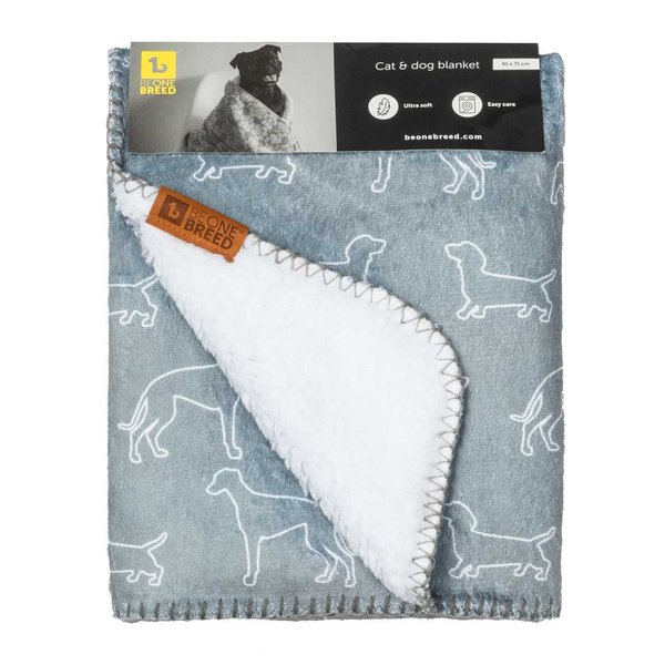 BeOneBreed Doggy Design Reversible Pet Blanket 91 cm x71 cm
