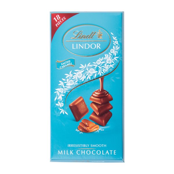 Lindt Lindor Salted Caramel Milk Chocolate Slab 100g