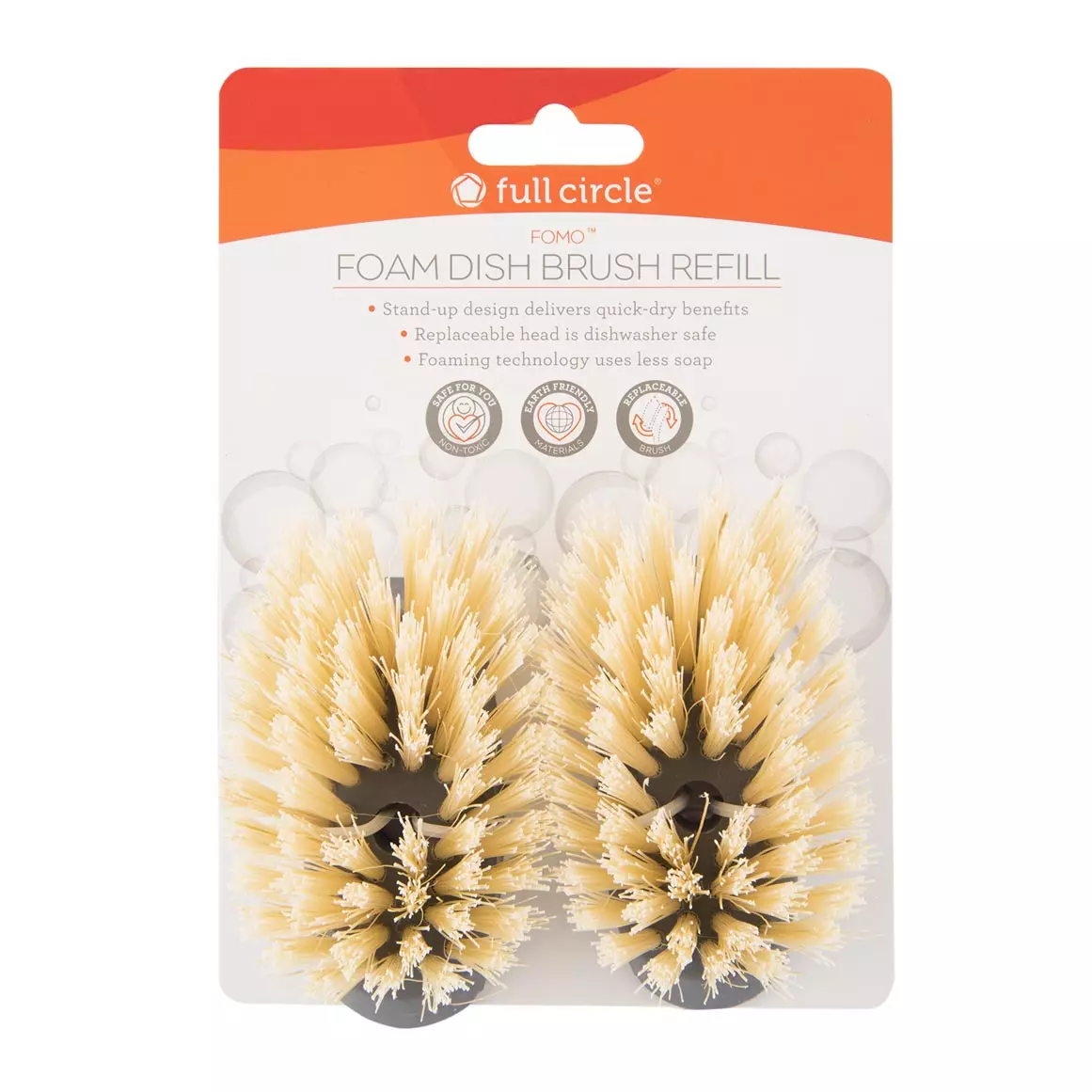 Full Circle Fomo Dish Brush Head Refills 2pk