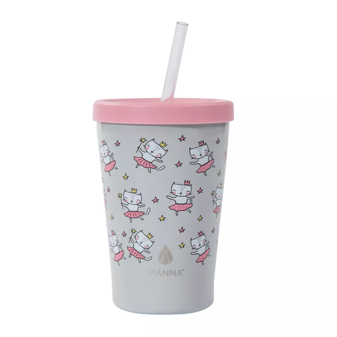 Manna Stainless Steel Kids Ballet Cat Tumbler with Straw