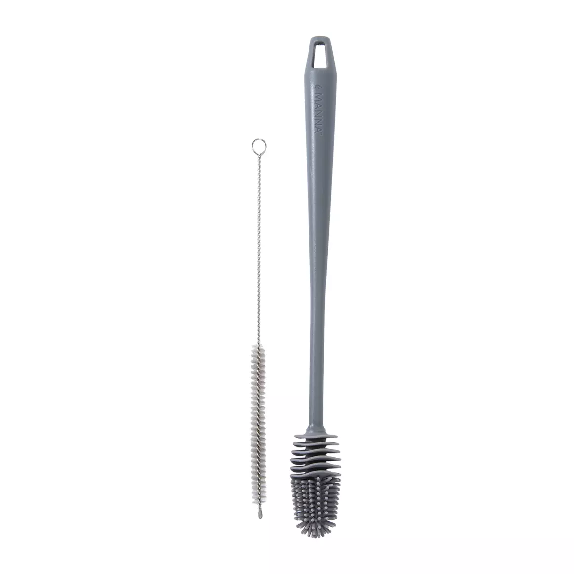 Manna Grey Bottle and Straw Brush Cleaner Set 2 Pcs