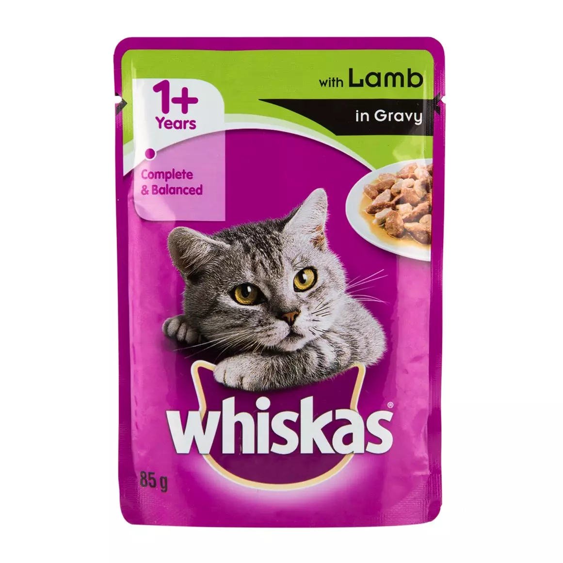 Whiskas with Lamb in Gravy Cat Food 85g