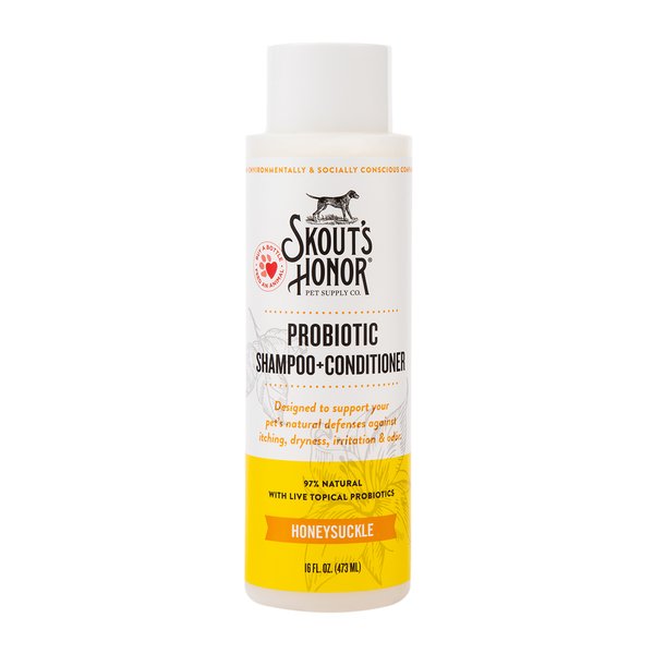 Skout's Honor Honey Suckle Probiotic 2-in-1 Shampoo and Conditioner 473 ml Skout's Honor Honey Suckle Probiotic 2-in-1 Shampoo and Conditioner 473 ml