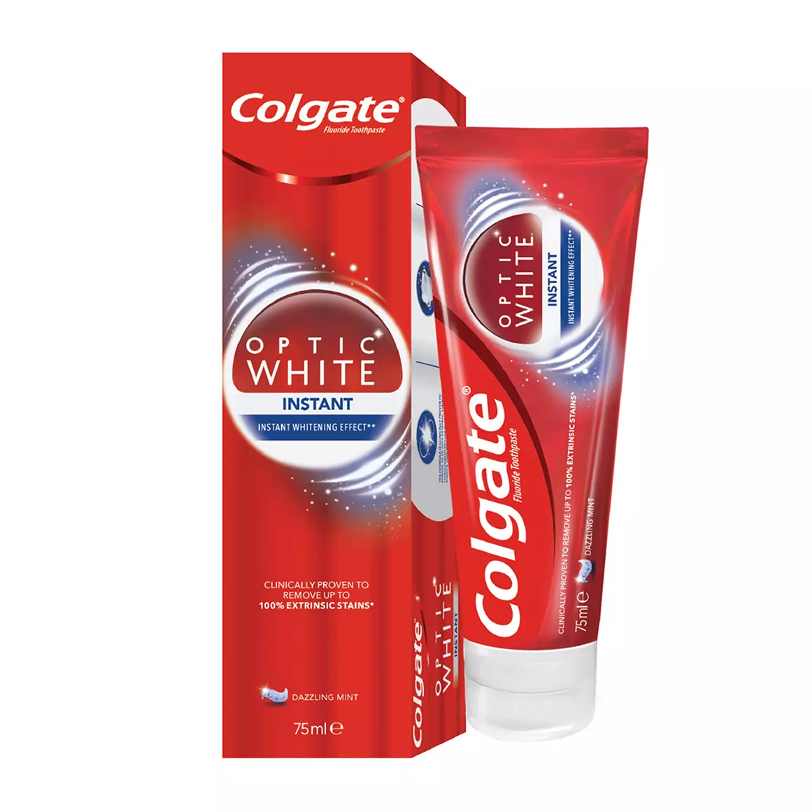 Colgate Optic White Instant Fluoride Toothpaste 75ml